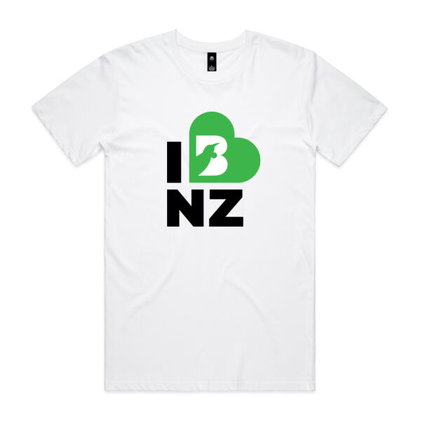 T-shirt - Mens - I Love NZ - Black Letters - Middle Thumbnail